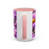 Purple Daisy Floral Mug | Accent Coffee Mug 11oz 15oz