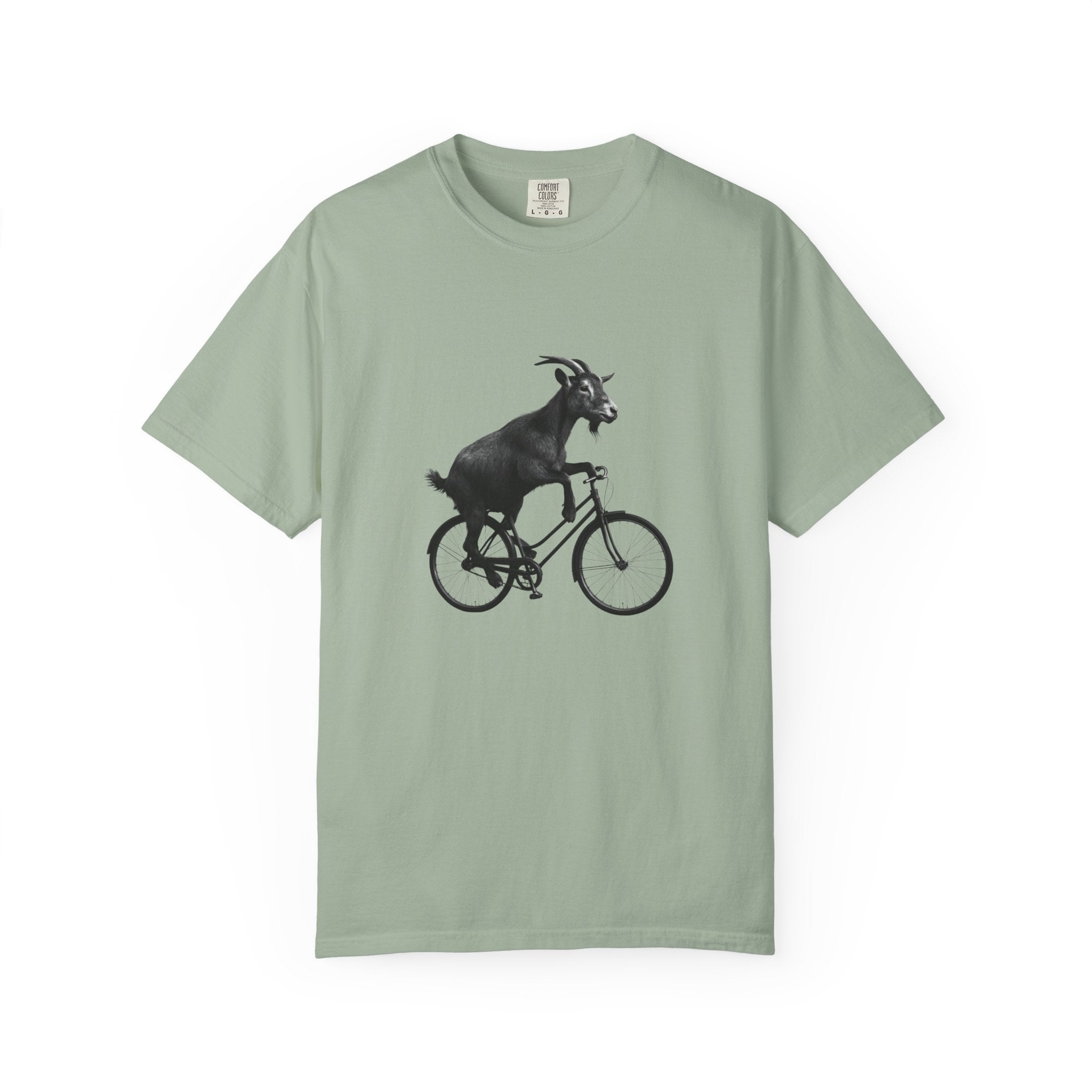 Goat Riding Bicycle T-shirt | Funny Animal Bike Tee