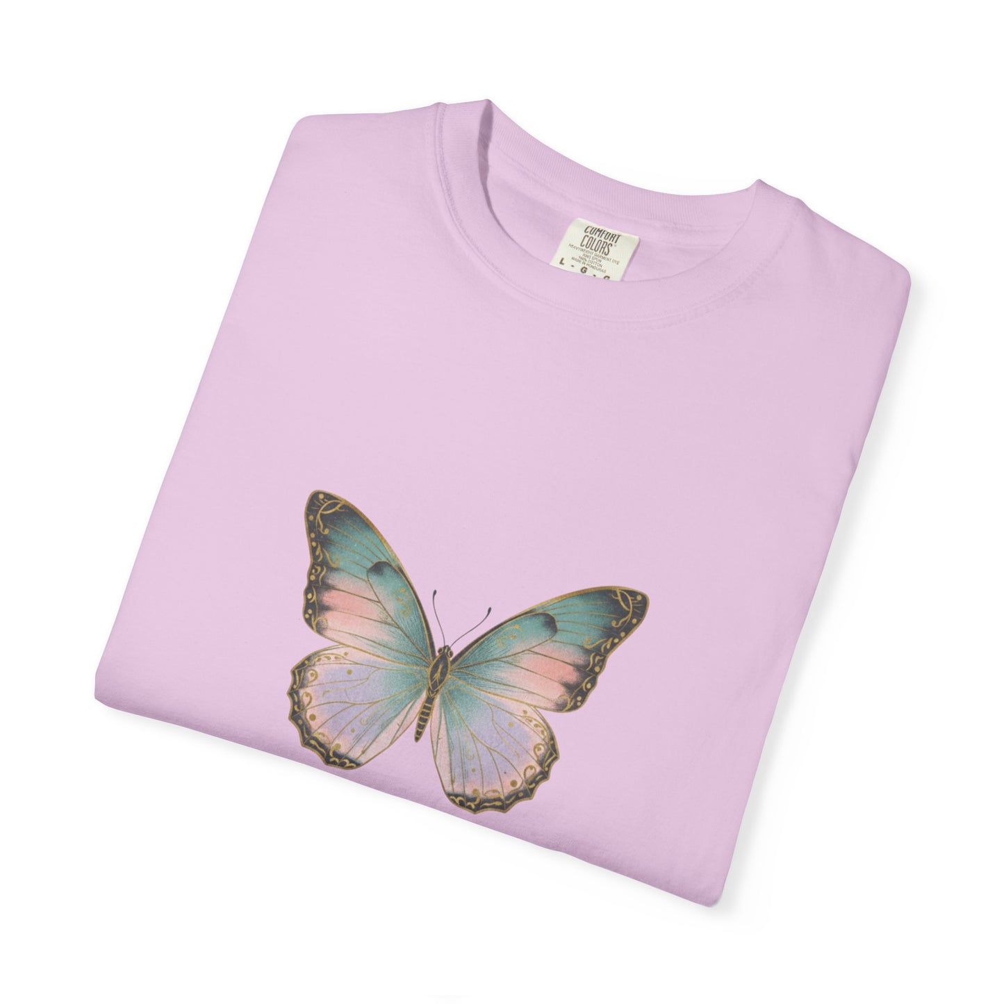 Retro 70s Vacation Butterfly T-shirt | Distressed Orange Teal Wings