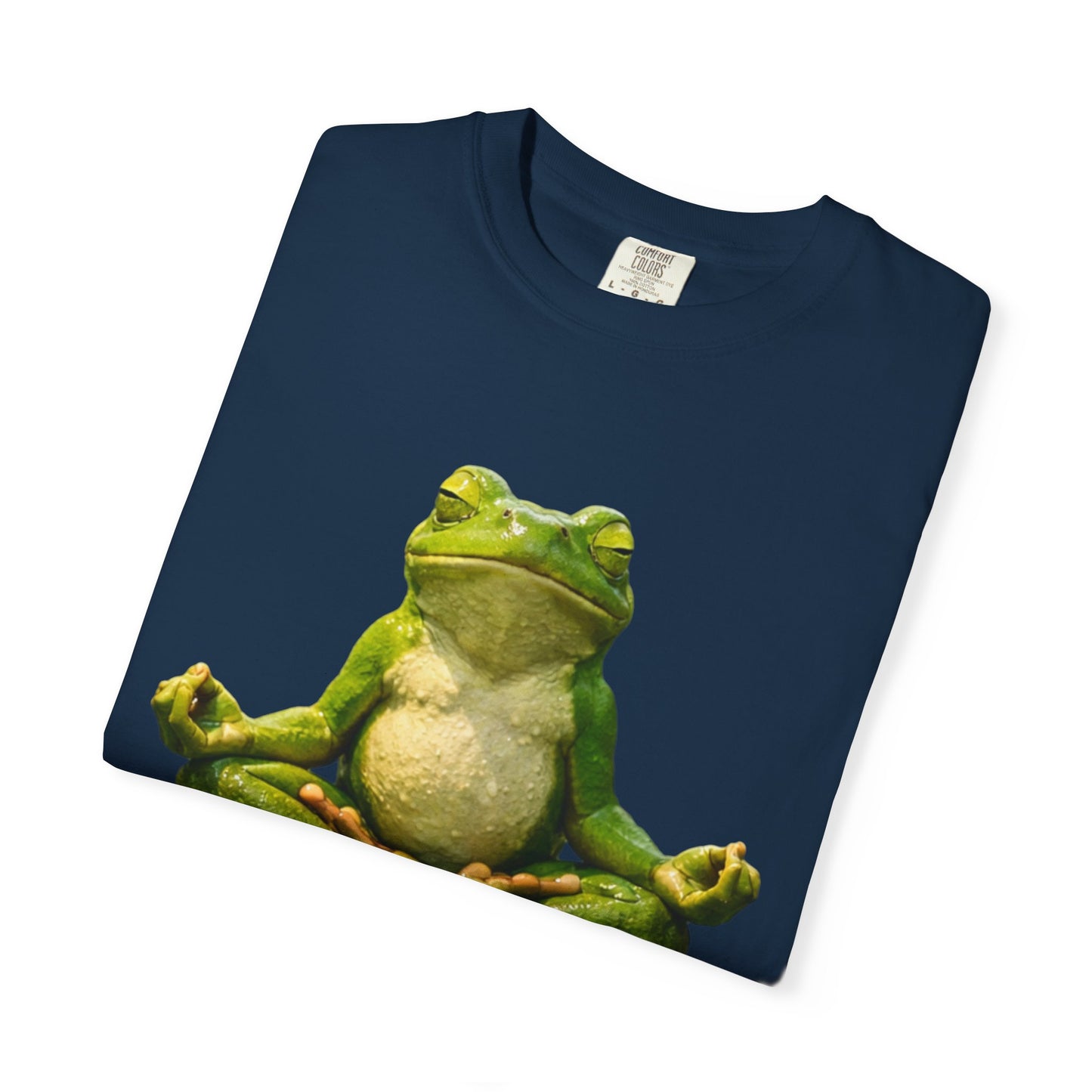 Meditating Frog T-shirt | Zen Yoga Frog Illustration, Relaxation Tee