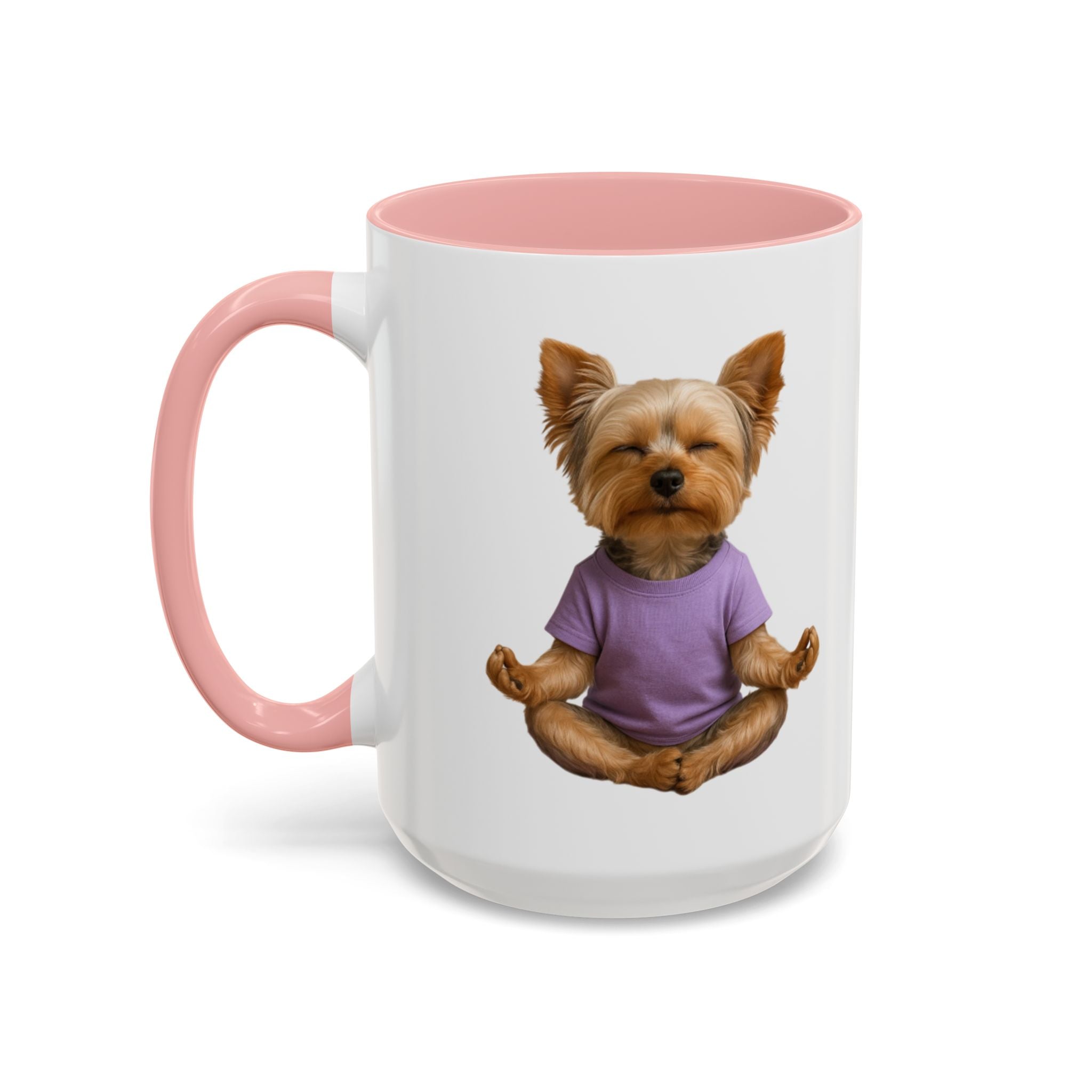 Meditating Yorkshire Terrier Mug | Accent Coffee Mug 11oz 15oz