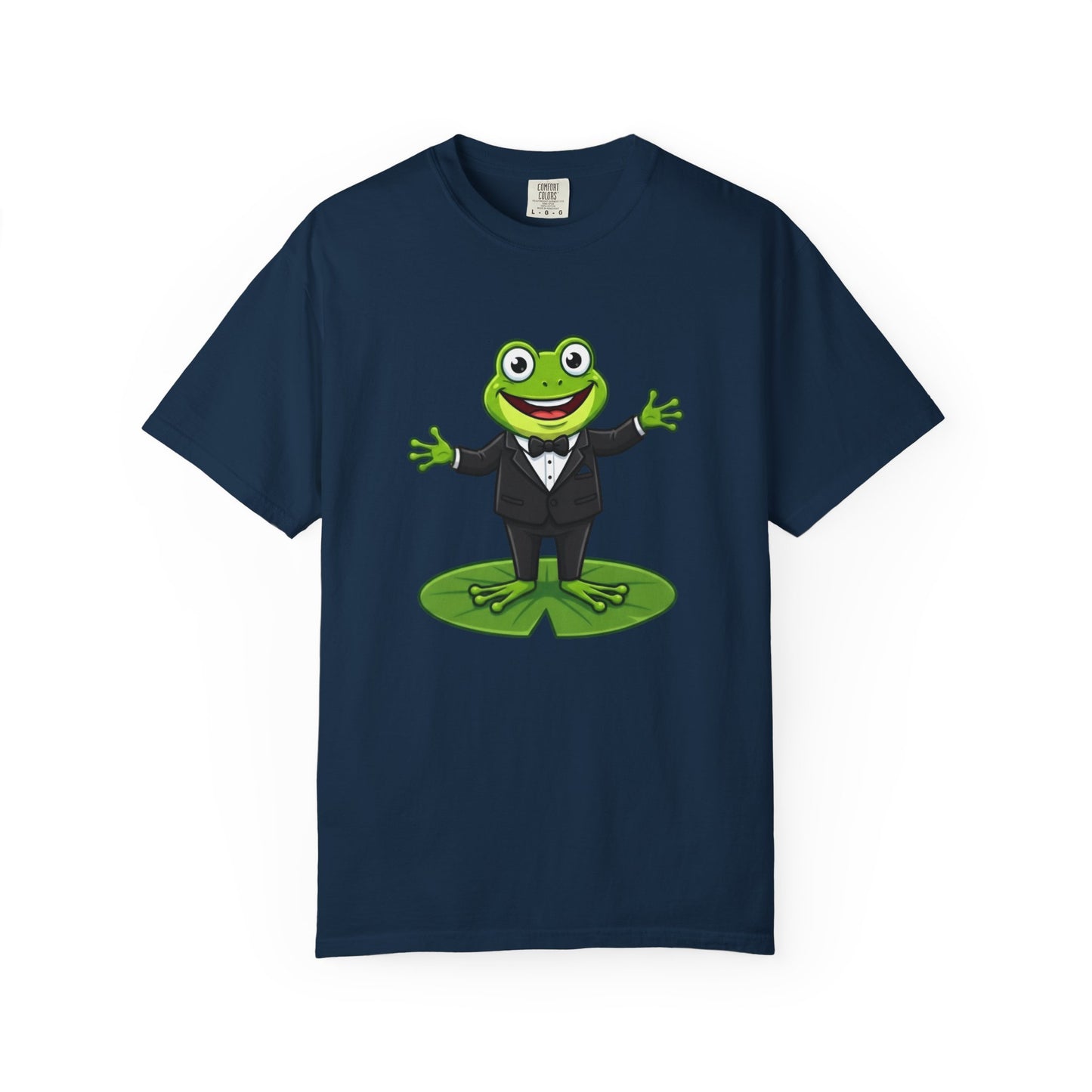 Funny Tuxedo Frog T-shirt | Frog on Lily Pad Amphibian Design
