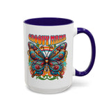 Groovy Mama Butterfly Mug | Retro Psychedelic Floral Design