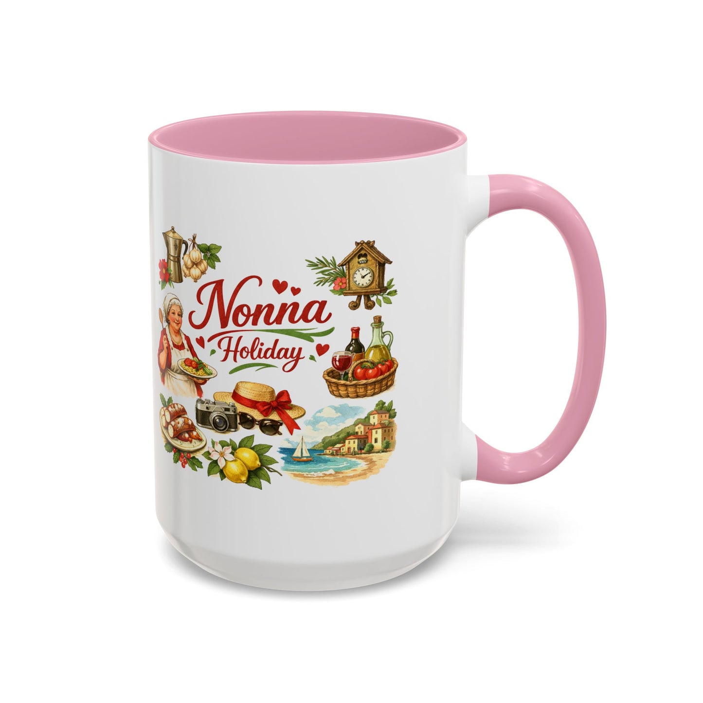 Nonna Holiday mug | Italian grandma kitchen design, vintage food icons