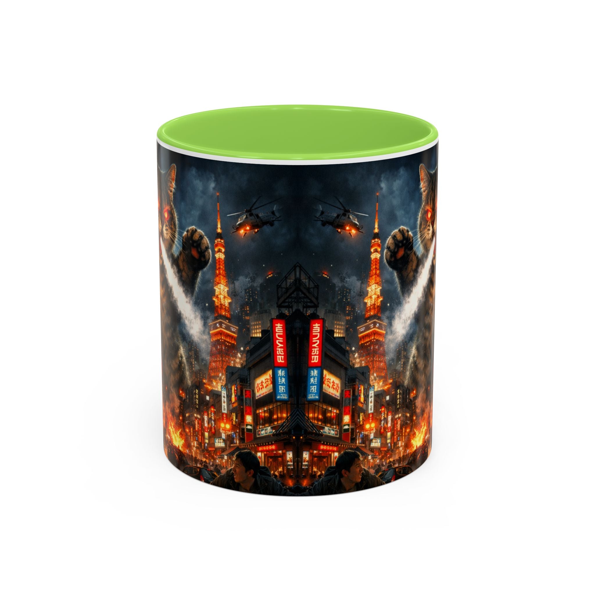Catzilla Tokyo Cityscape Mug | Color Interior 11oz 15oz