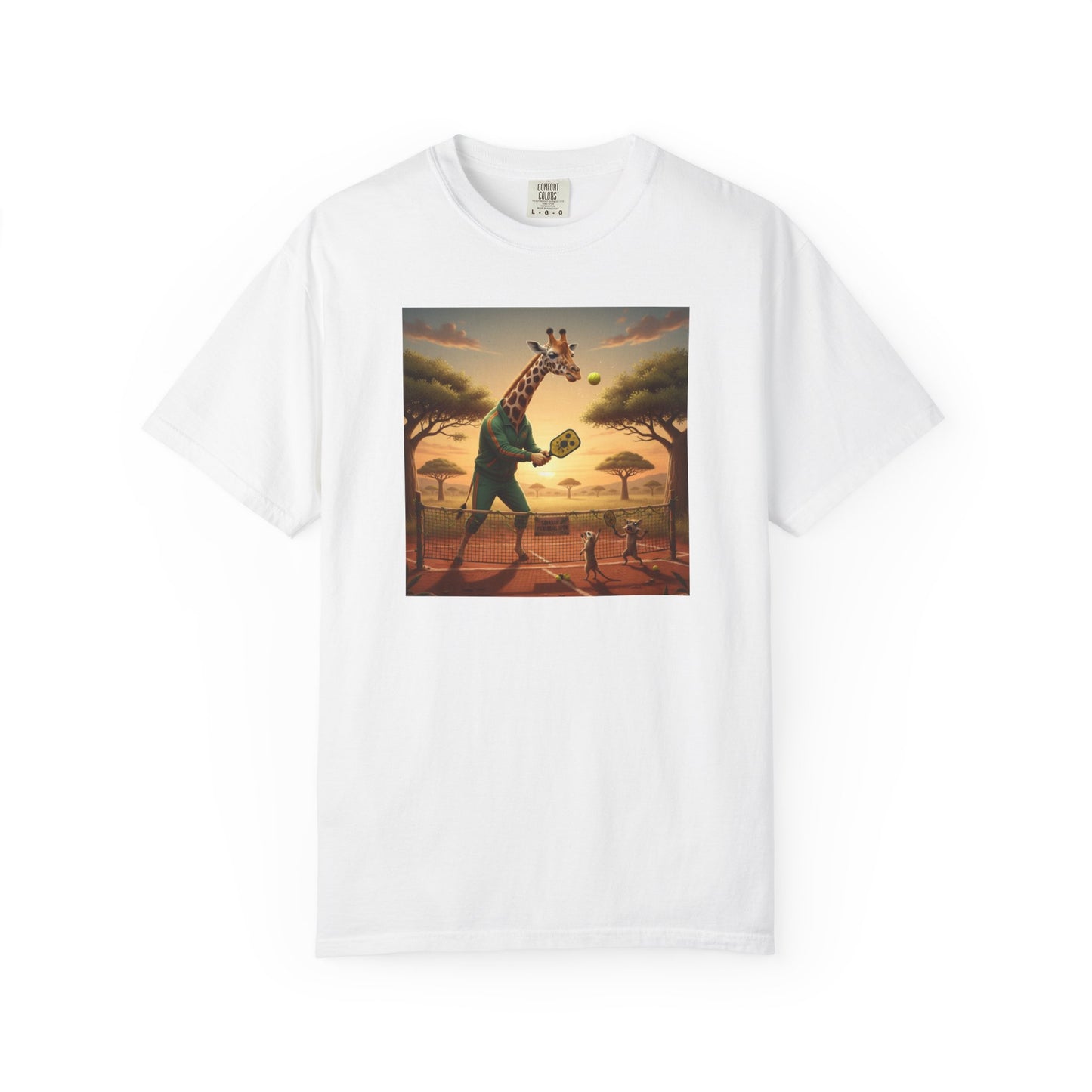 Long-Neck Larry  Pickleballer Unisex Garment-Dyed T-shirt