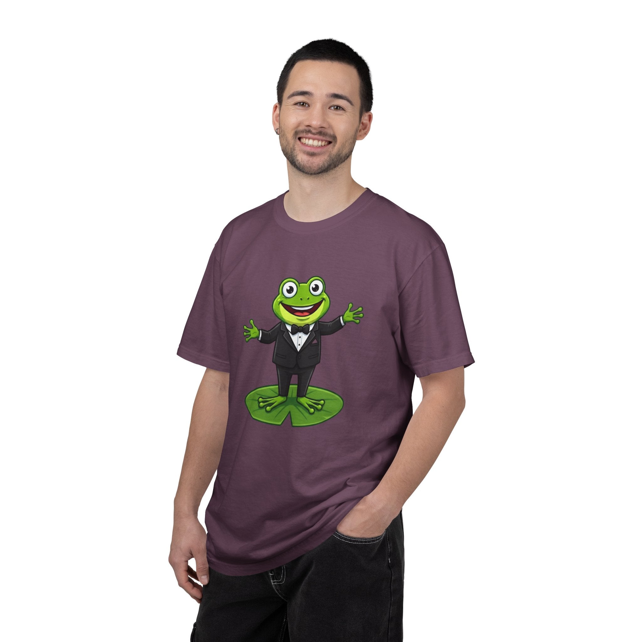 Funny Tuxedo Frog T-shirt | Frog on Lily Pad Amphibian Design