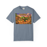 Jurassic Dink Pickleball Dinosaur Arcade Poster T-Shirt | Retro Video Game Shirt