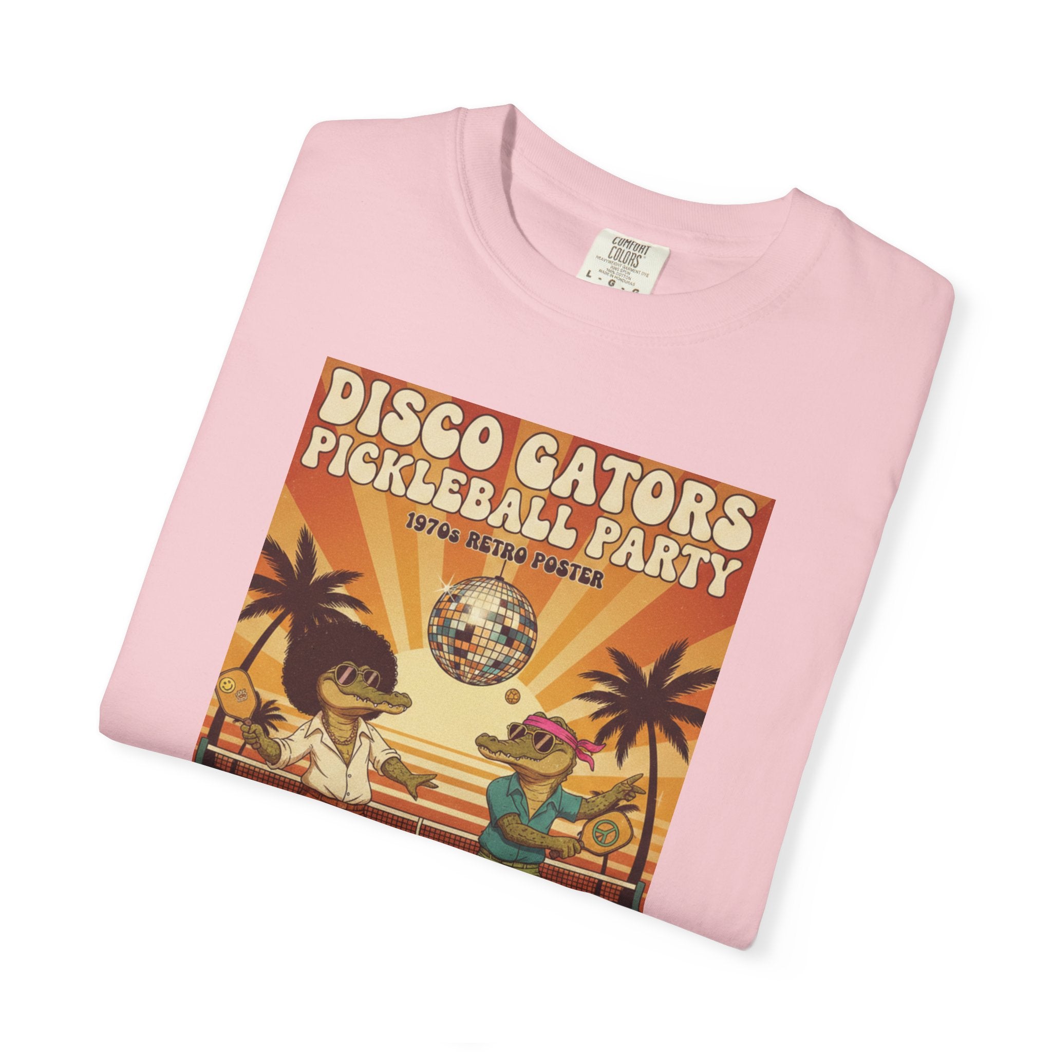 Disco Gators Pickleball Party T-shirt | Retro Beach Players, Let's Get Picklin'