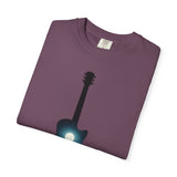 Moonlit Acoustic Guitar T-Shirt | Night Sky Guitar Silhouette