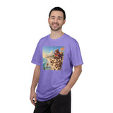 Lifeguard Capybara on Beach T-shirt | Surf Rescue Sunset Scene