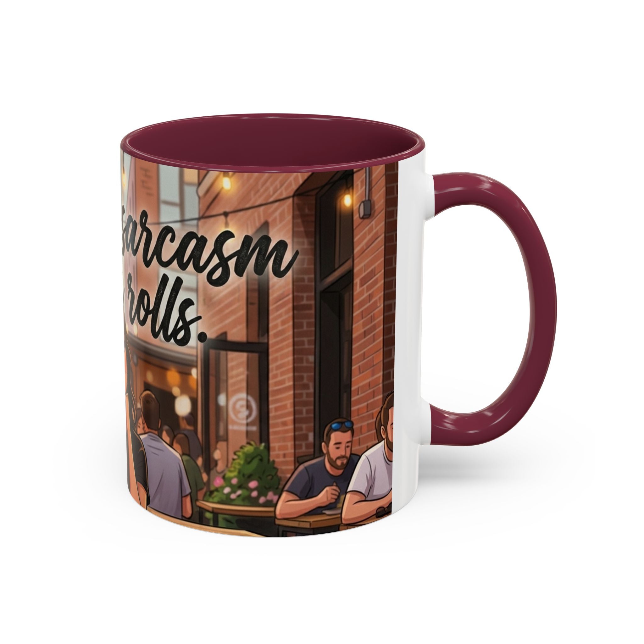 Sarcastic Girl Illustration Mug | 11oz or 15oz Colorful Ceramic