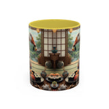 Goose with Sushi Mug | Japanese Tea Room Illustration