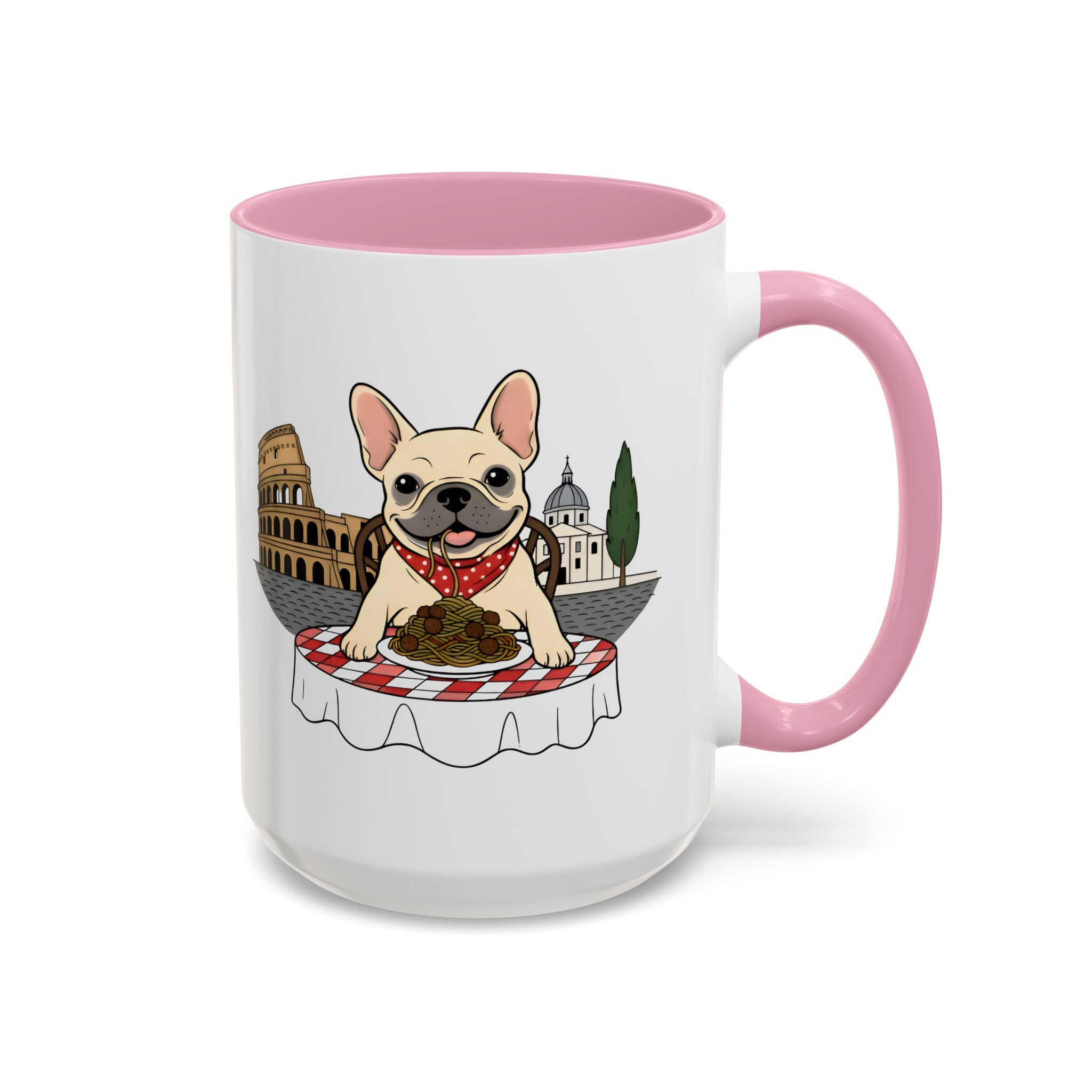 French Bulldog Pasta in Rome Mug | Ceramic Coffee Cup