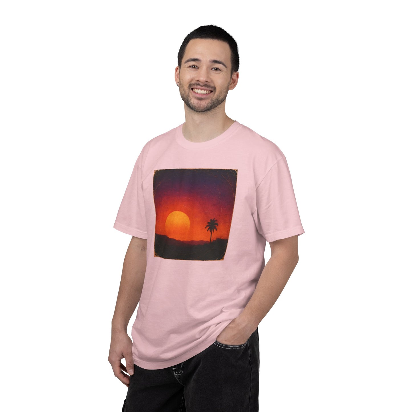 Sunset Palm Silhouette T-shirt | Tropical Sunset Tee