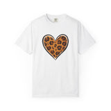 Leopard Print Heart T-shirt | Animal Print Heart Tee