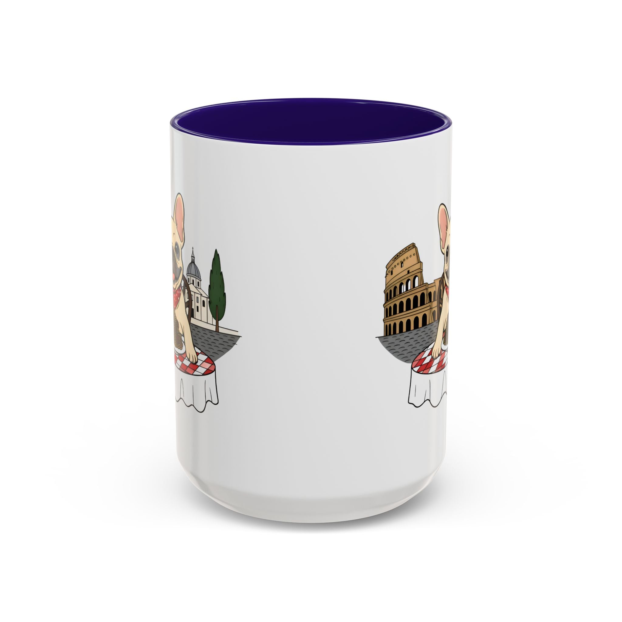 French Bulldog Pasta in Rome Mug | Ceramic Coffee Cup