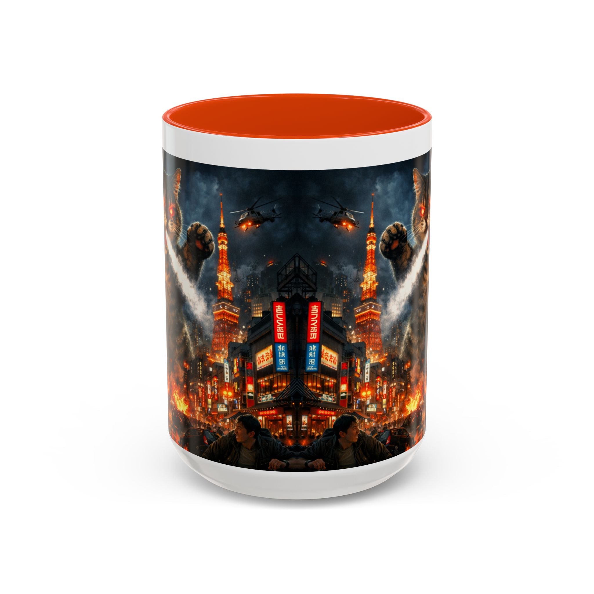 Catzilla Tokyo Cityscape Mug | Color Interior 11oz 15oz