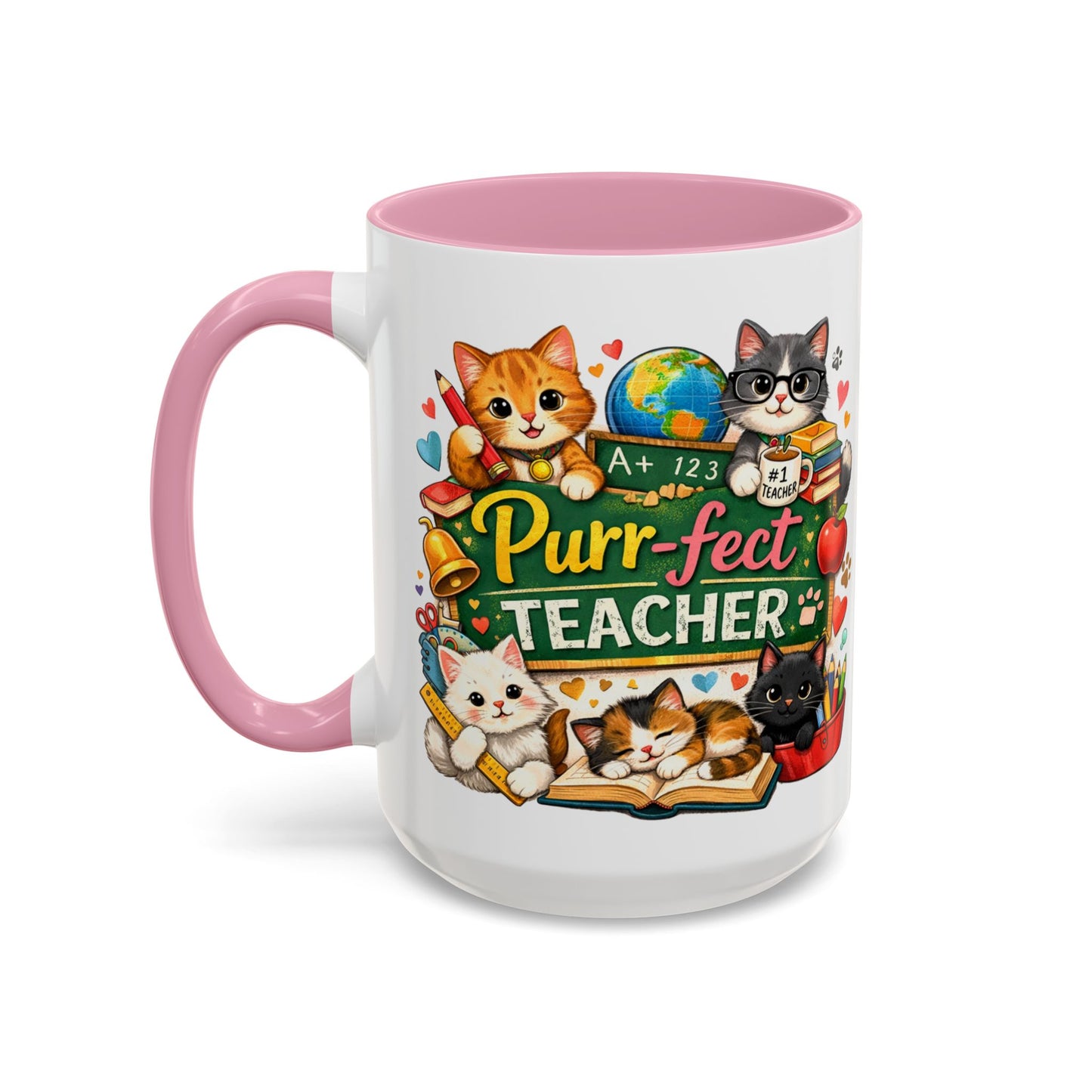 Purr-fect Teacher Mug | Cat Classroom Design, 11oz or 15oz