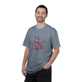 Floral Cat Illustration T-shirt | Botanical Kitty Circle Print