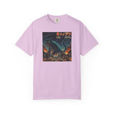 Giant Neon Cat Rampage T-Shirt | Retro City Kaiju Artwork