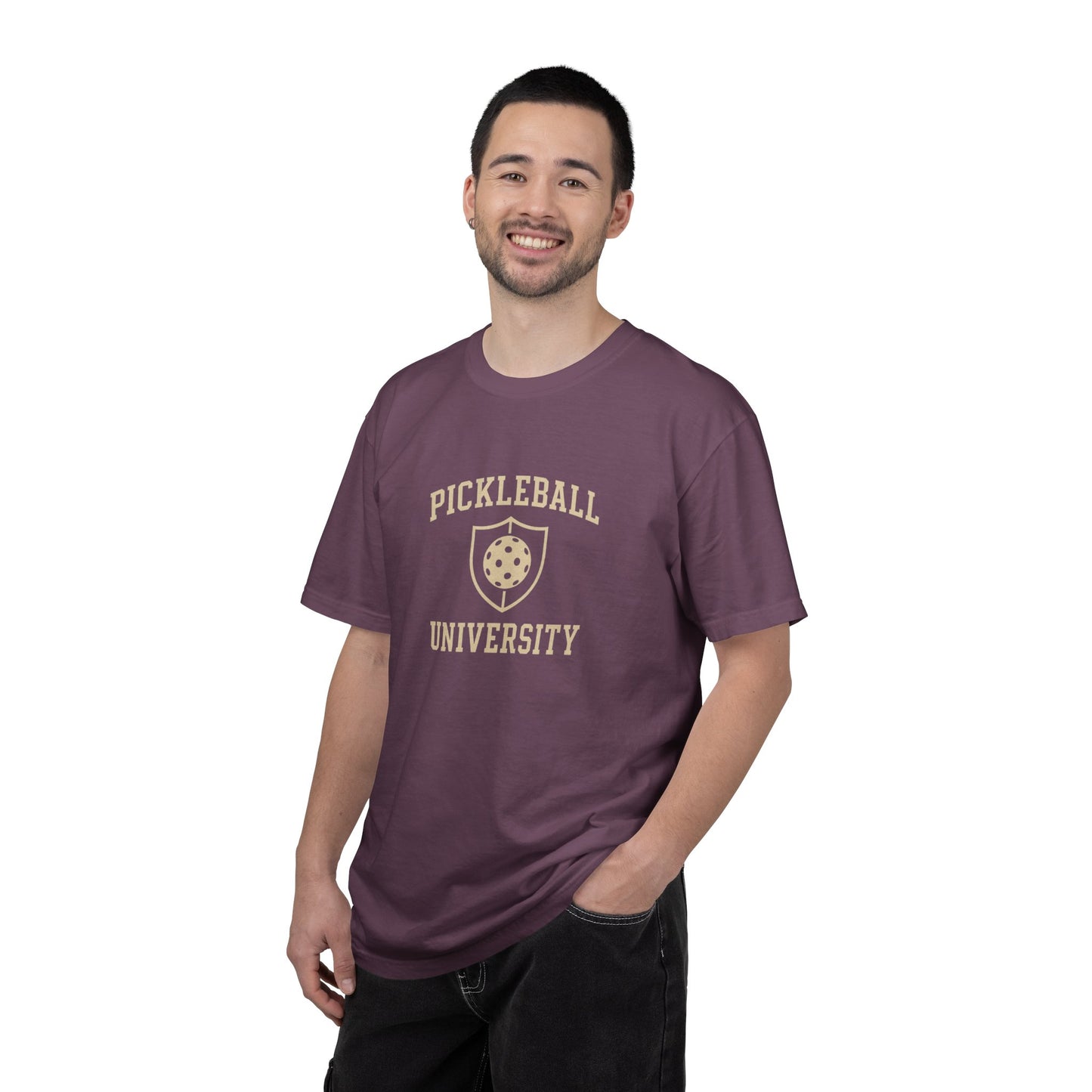 Pickleball University crest T-Shirt | Pickleball logo tee