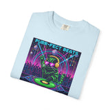 Purr-fect Beats Rave Feline DJ cat T-shirt | Neon EDM club design
