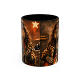 Rockstar Capybara with Guitar Mug | Color Accent Coffee Cup 11oz 15oz