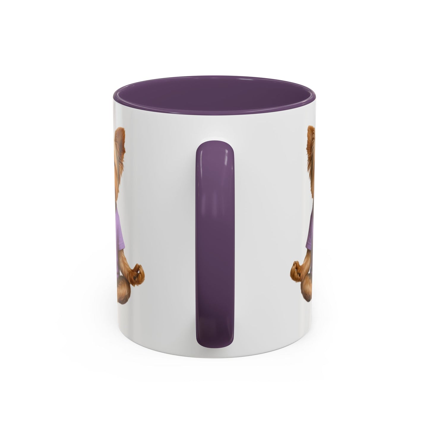 Meditating Yorkshire Terrier Mug | Accent Coffee Mug 11oz 15oz