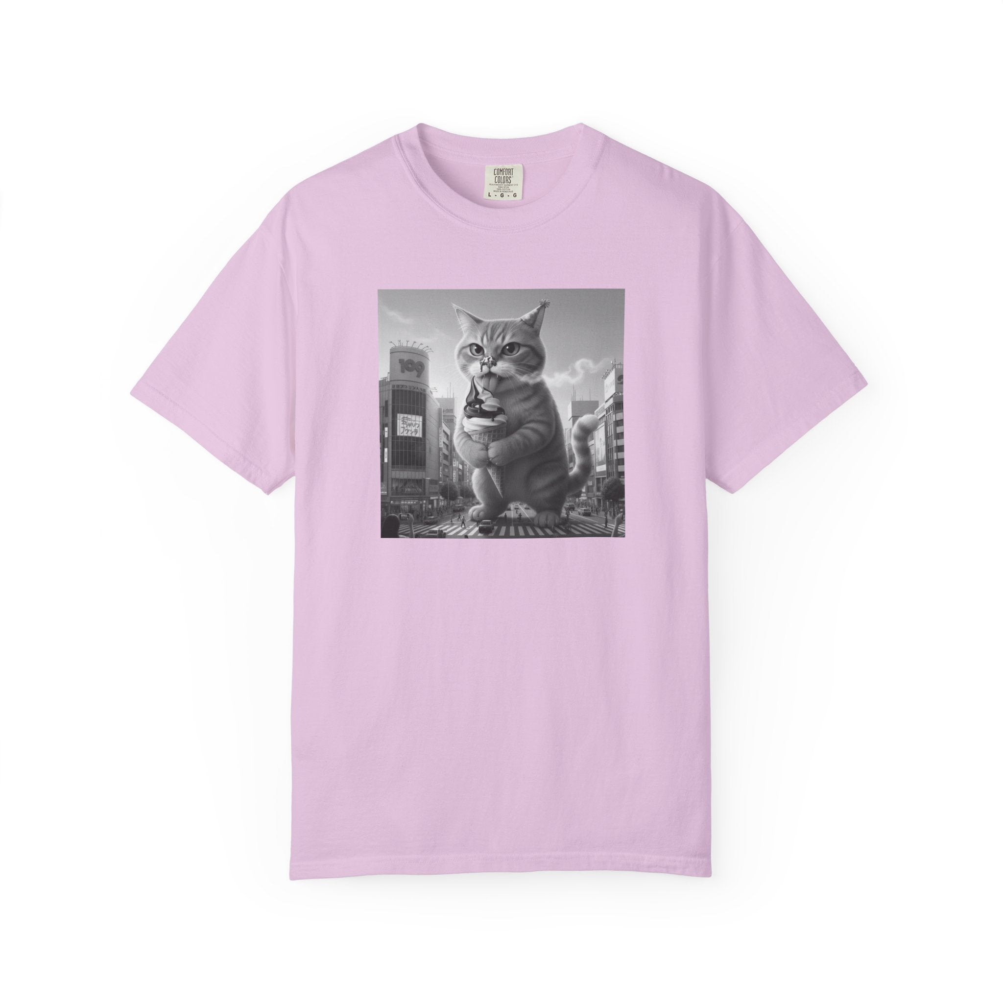 Purr-zilla van Scoop Unisex Garment-Dyed T-shirt
