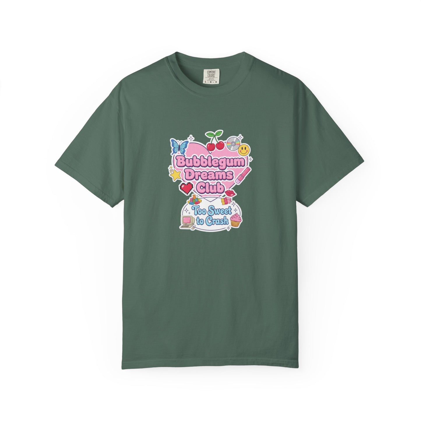 Bubblegum Dreams Club T-shirt | Pastel Hearts, Cute Kawaii Graphic