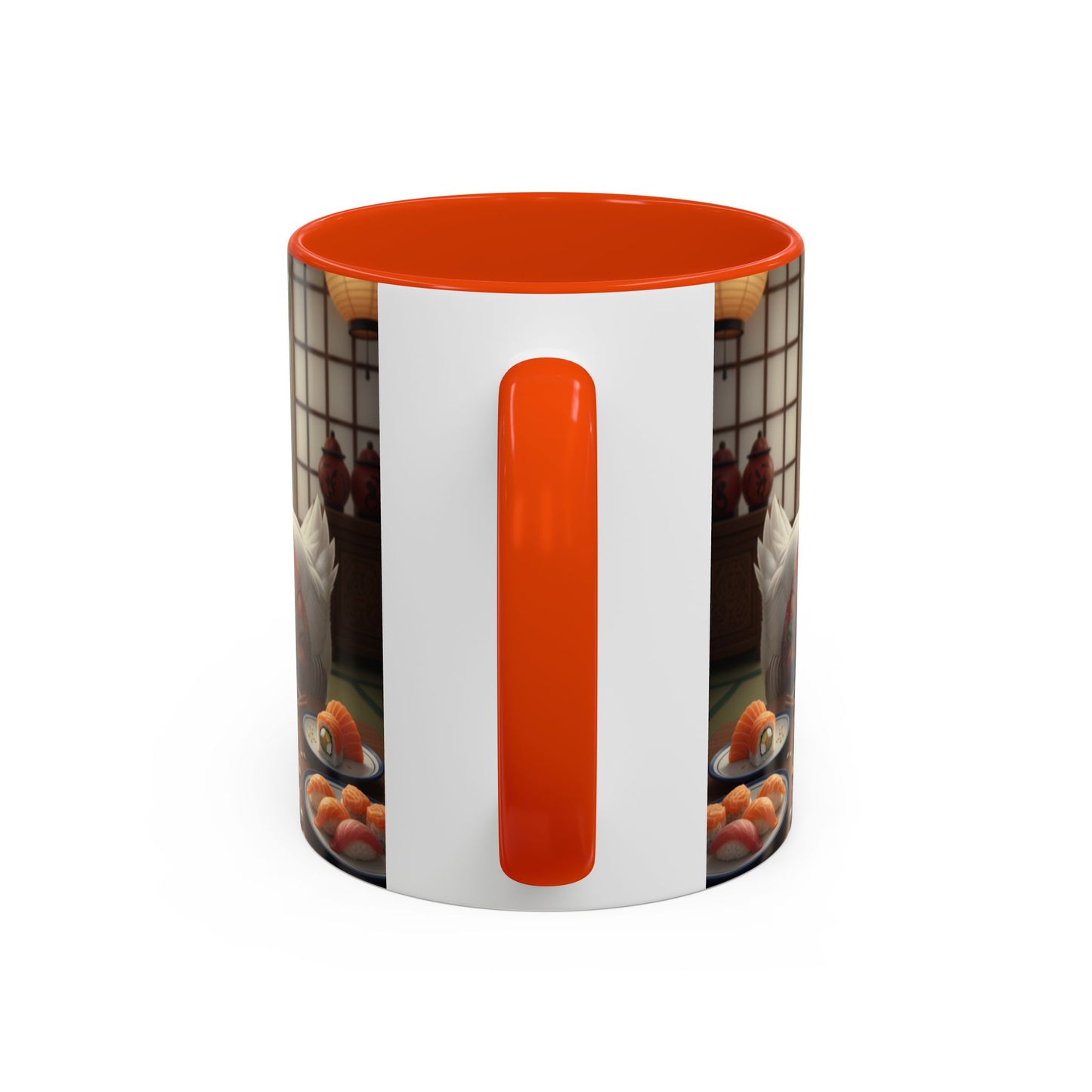 Goose with Sushi Mug | Japanese Tea Room Illustration