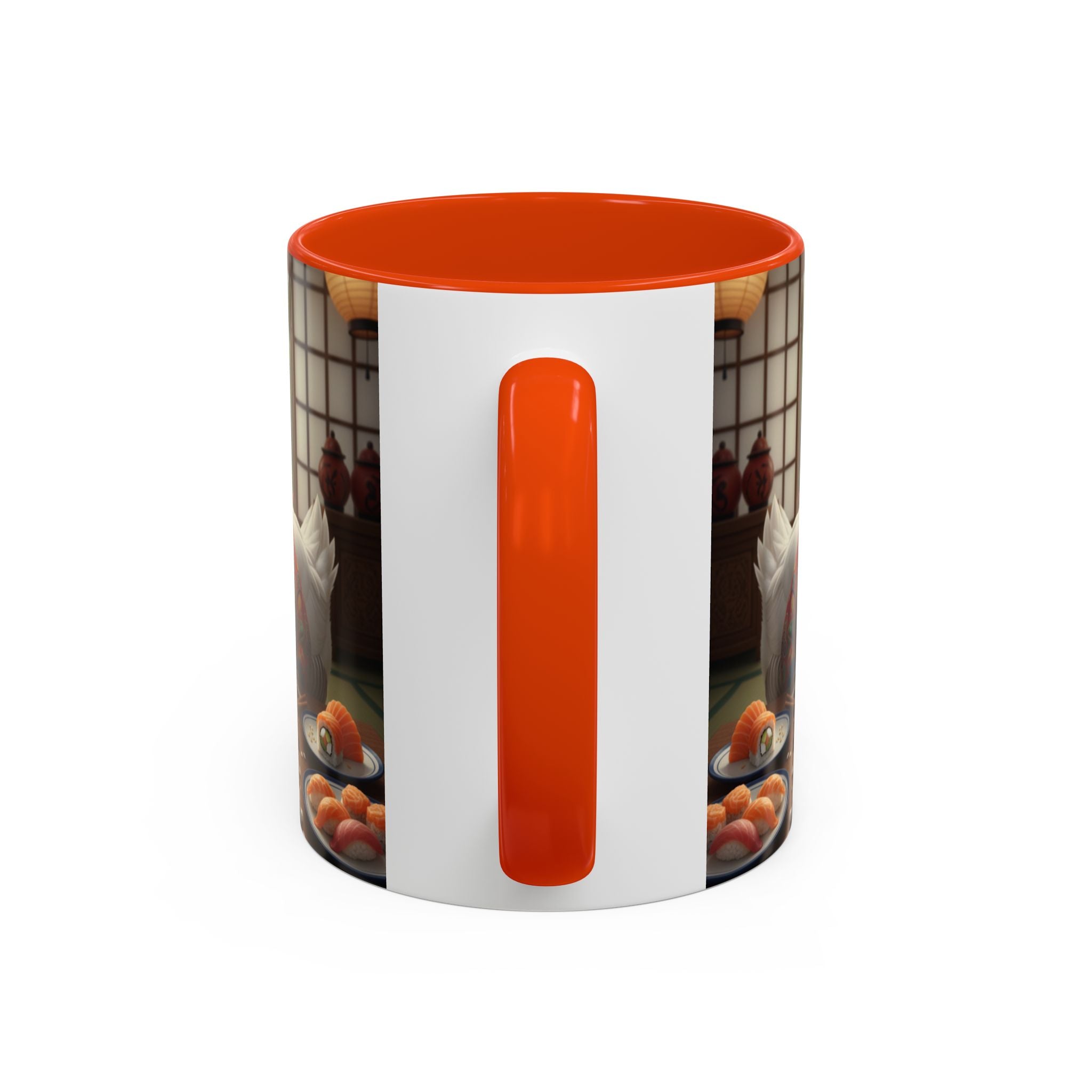 Goose with Sushi Mug | Japanese Tea Room Illustration