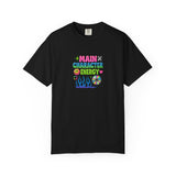 Main Character Energy T-shirt | Colorful Flame, Smiley Icons