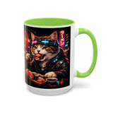 Cyberpunk Sushi Cat Mug | 11oz 15oz Ceramic Coffee Cup