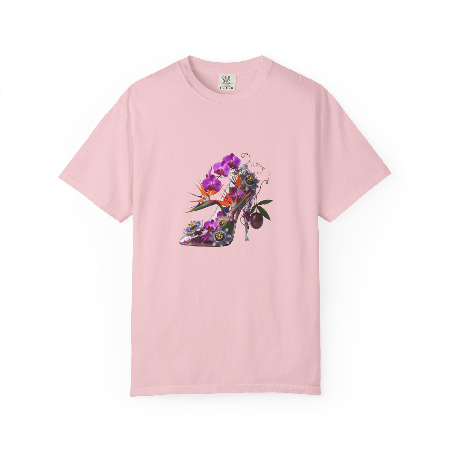 Floral High Heel Shoe T-shirt | Botanical Stiletto Graphic