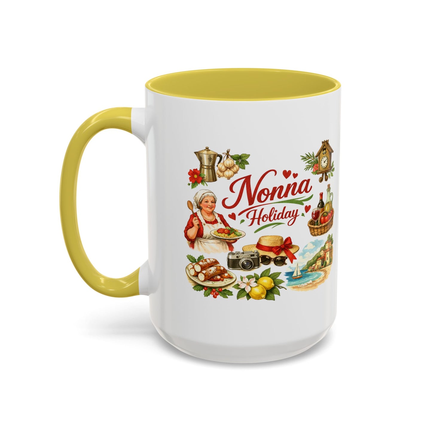 Nonna Holiday mug | Italian grandma kitchen design, vintage food icons