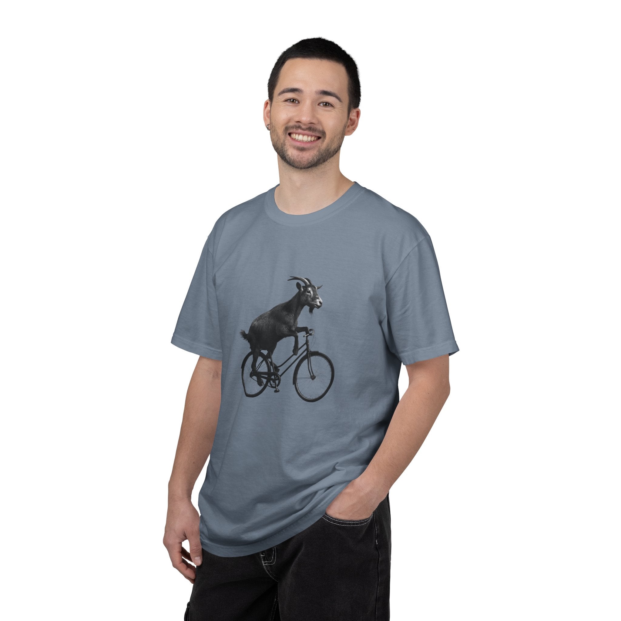 Goat Riding Bicycle T-shirt | Funny Animal Bike Tee