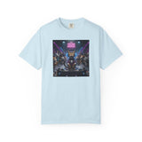 Feline Groove DJ Cat Illustration T-Shirt | Retro Neon Club Scene