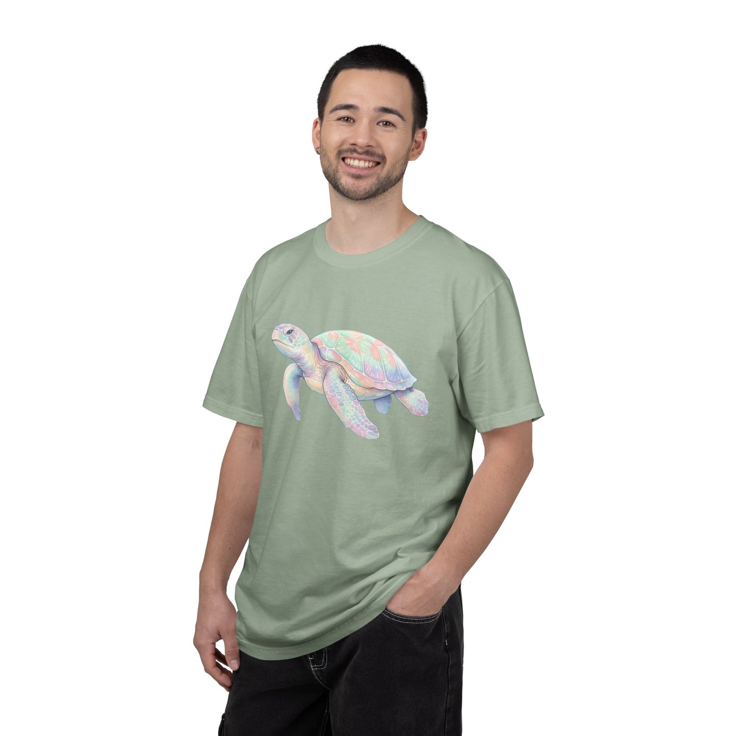 Pastel Sea Turtle T-shirt | Watercolor Marine Life Tee