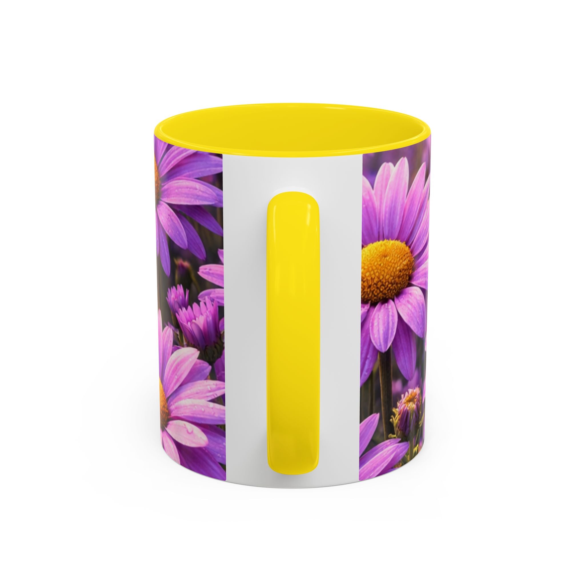 Purple Daisy Floral Mug | Accent Coffee Mug 11oz 15oz