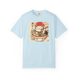Maneki Neko Ramen Cat T-shirt | Lucky Cat Bowl Graphic Japanese Style