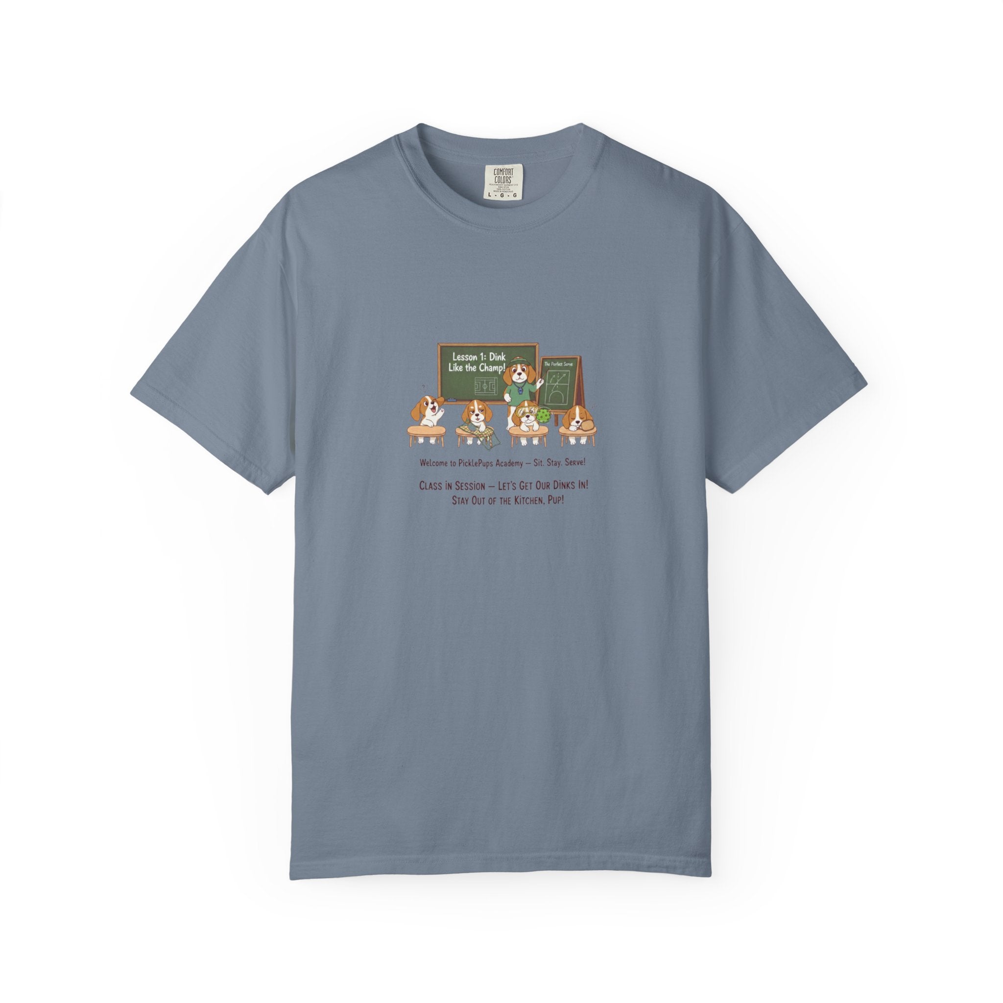 Beagle Pickleball Classroom Cartoon T-shirt | Dog Teacher Paw School Design