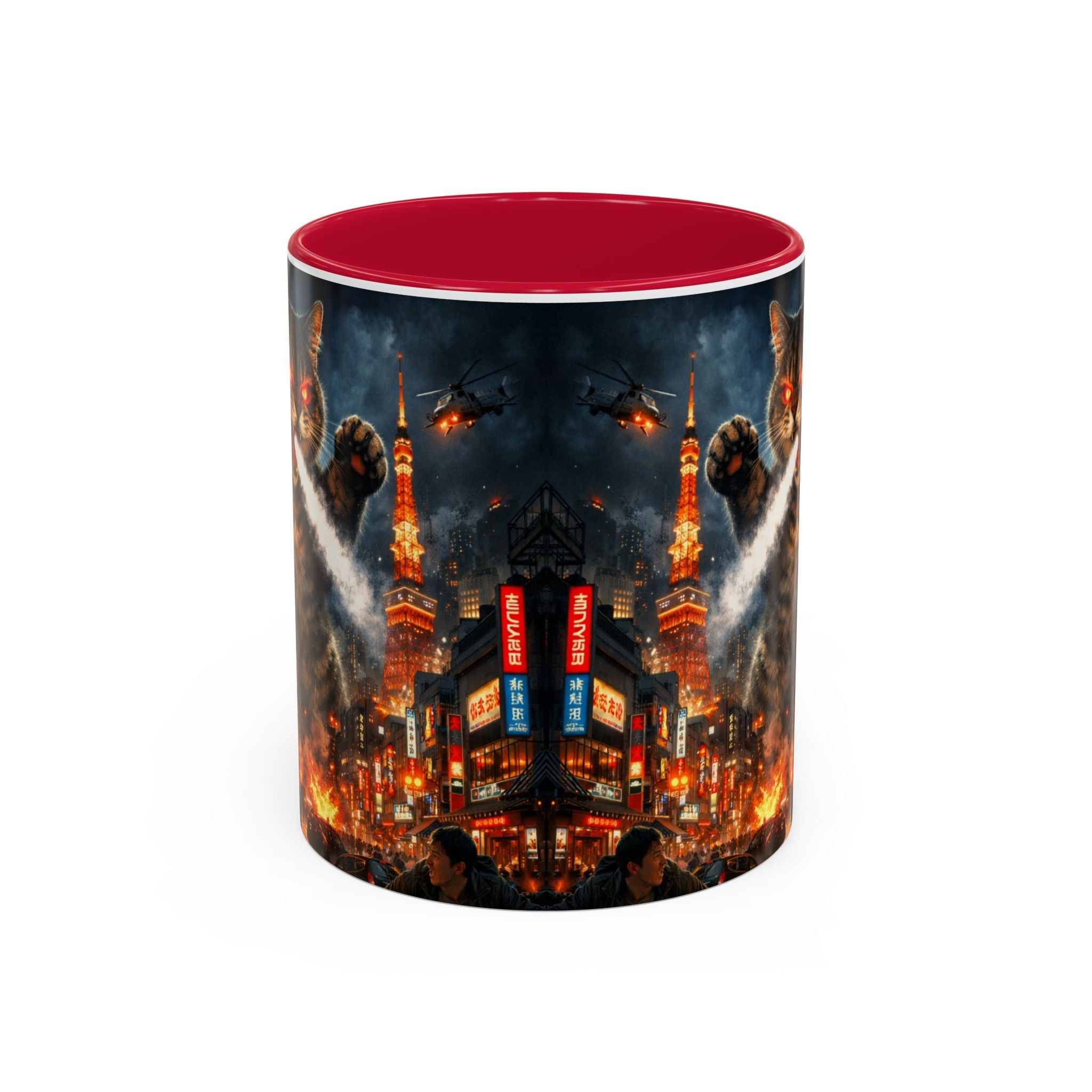 Catzilla Tokyo Cityscape Mug | Color Interior 11oz 15oz