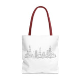 Chicago line art, City Skyline Tote Bag | Urban Skyline Illustration