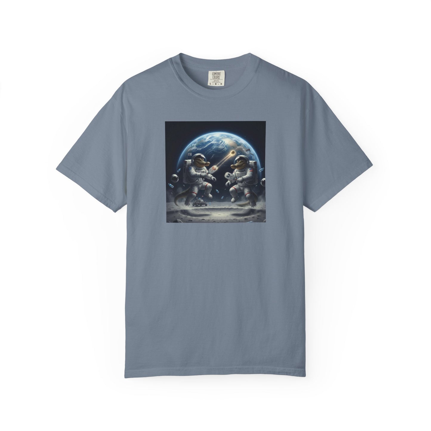 Gator Lunar Pickleball  T-shirt | Earth Background, Spacewalk Illustration