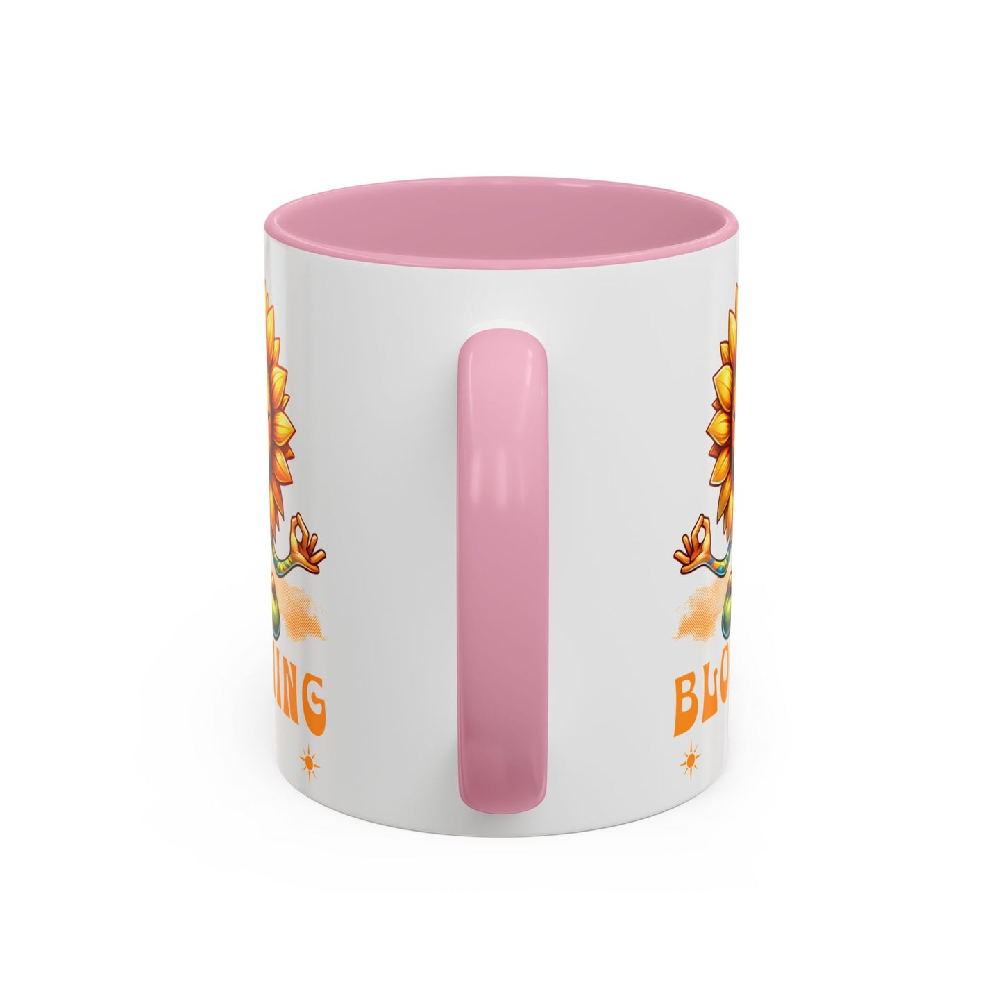 Blooming Sunflower Mug | Yoga Meditating Sunflower Ceramic Mug