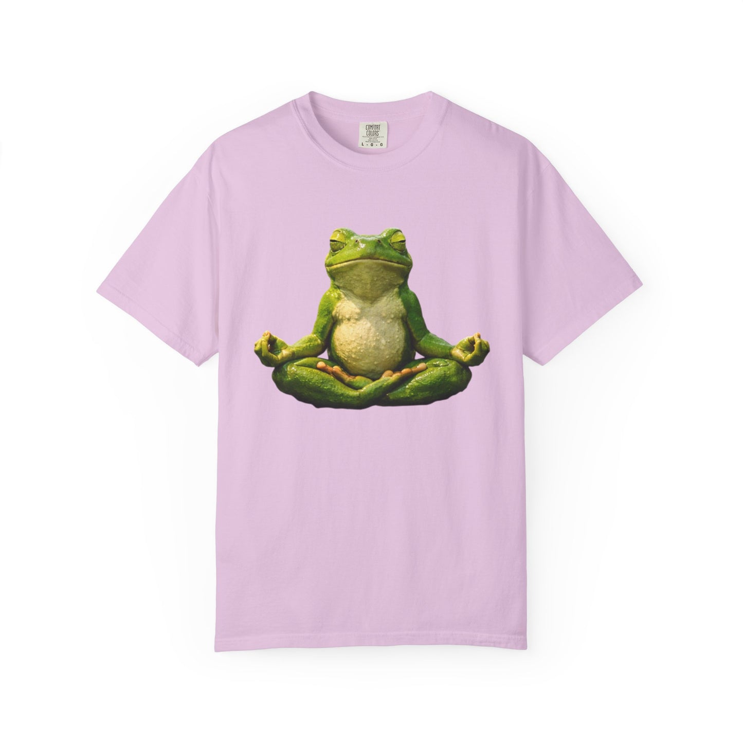 Meditating Frog T-shirt | Zen Yoga Frog Illustration, Relaxation Tee