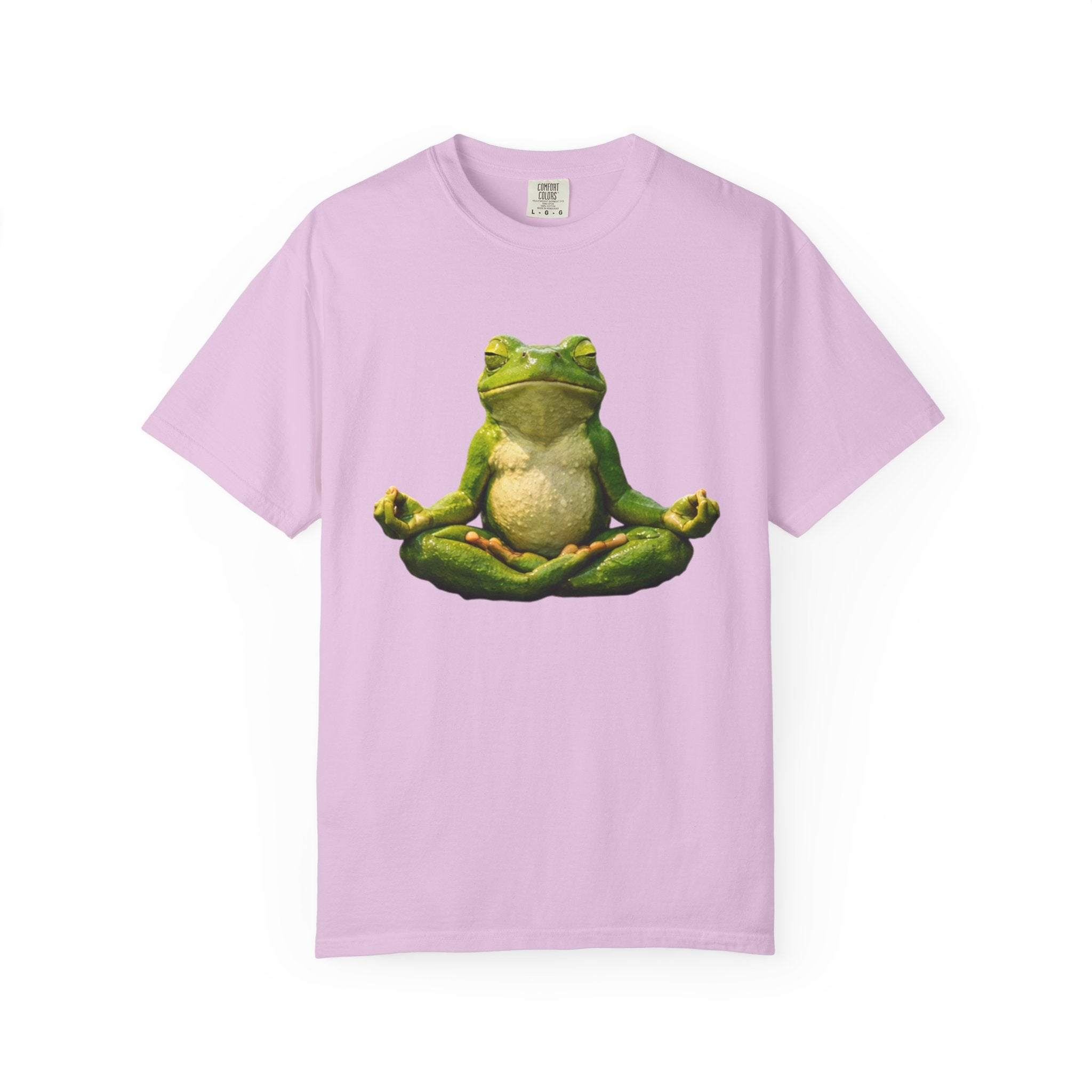 Meditating Frog T-shirt | Zen Yoga Frog Illustration, Relaxation Tee
