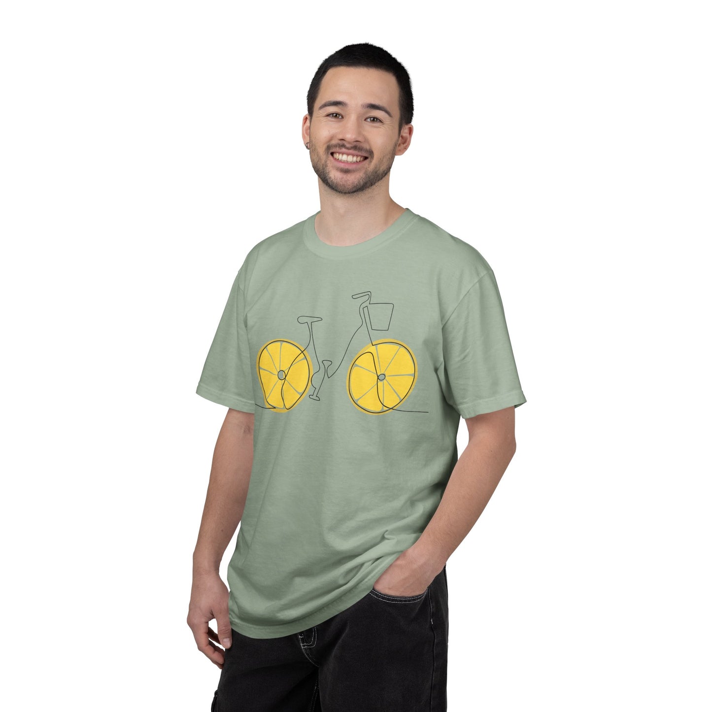 Lemon Wheel Bicycle T-shirt | Citrus Bike Graphic Tee